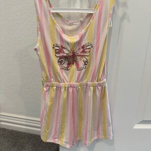 Colorful Butterfly Striped Kids Tank Top